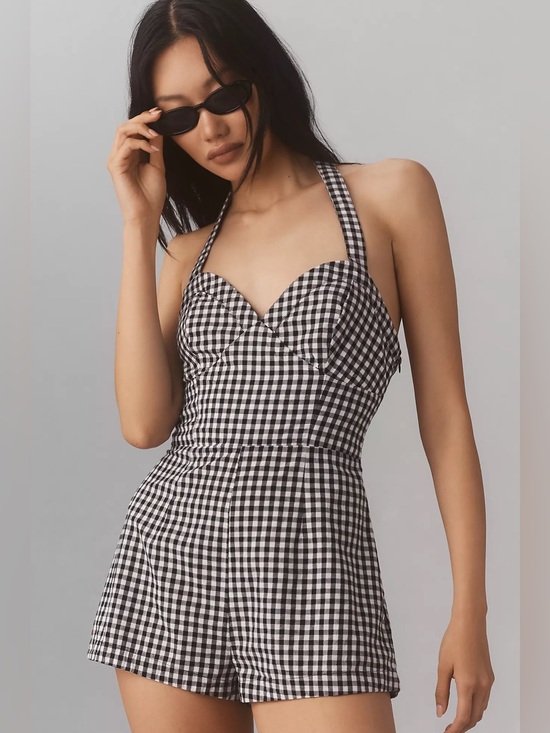 Maeve Pants - Maeve Black & White Gingham Blouse